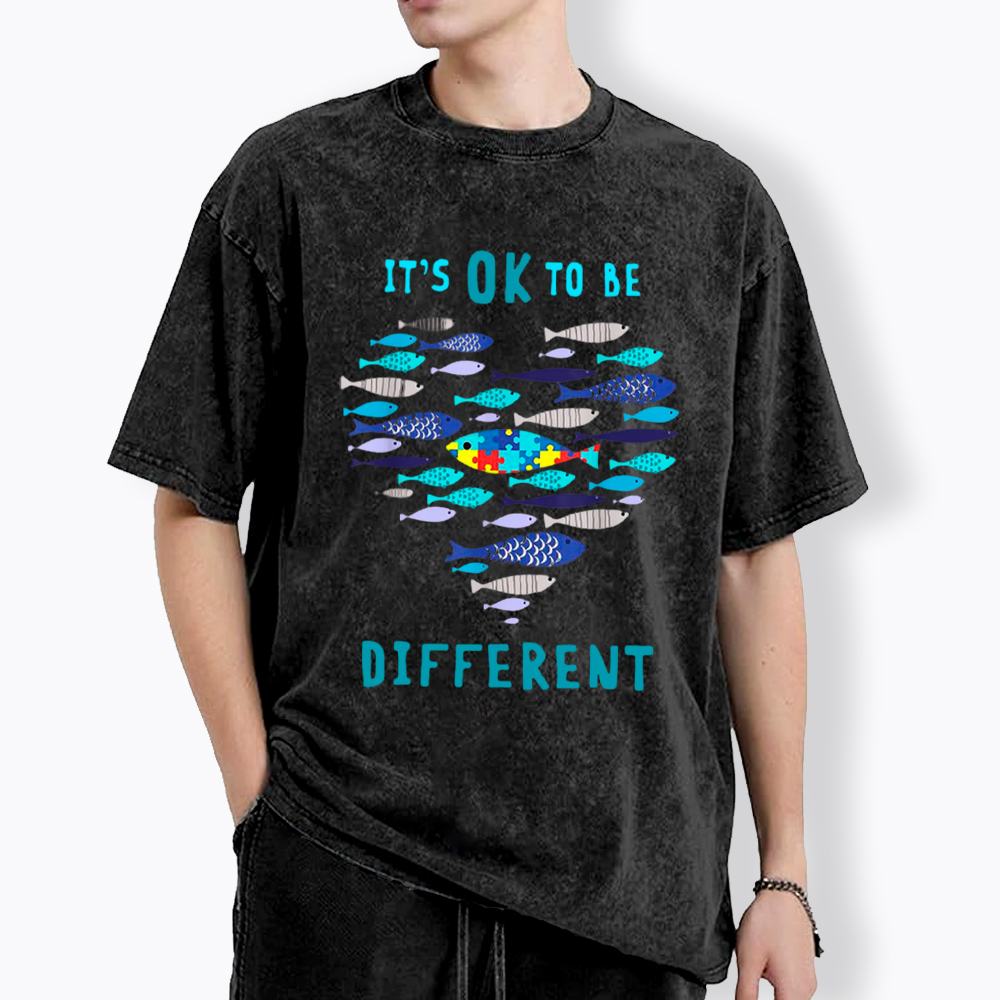 It's OK to Be Different Washed T-Shirt