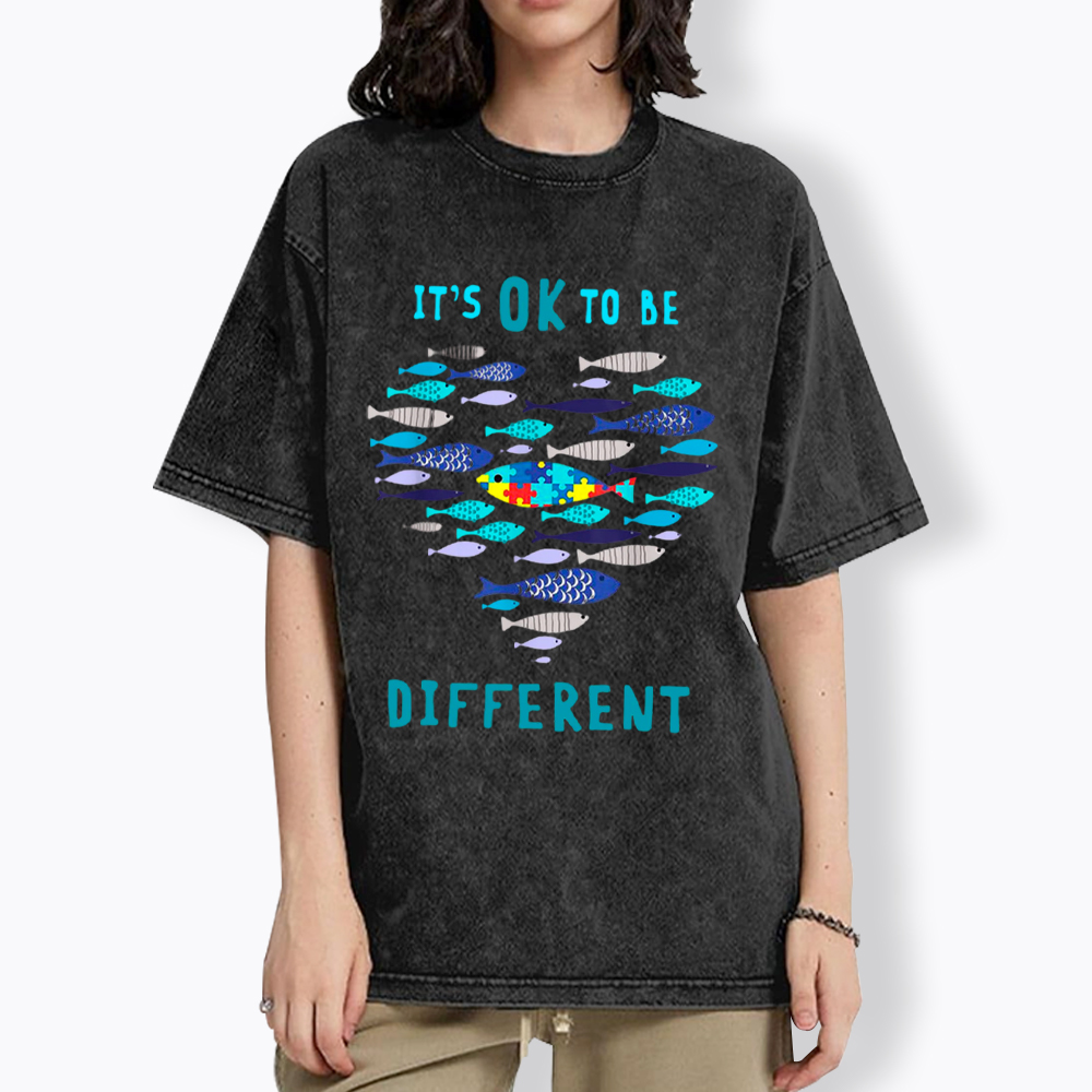 It's OK to Be Different Washed T-Shirt