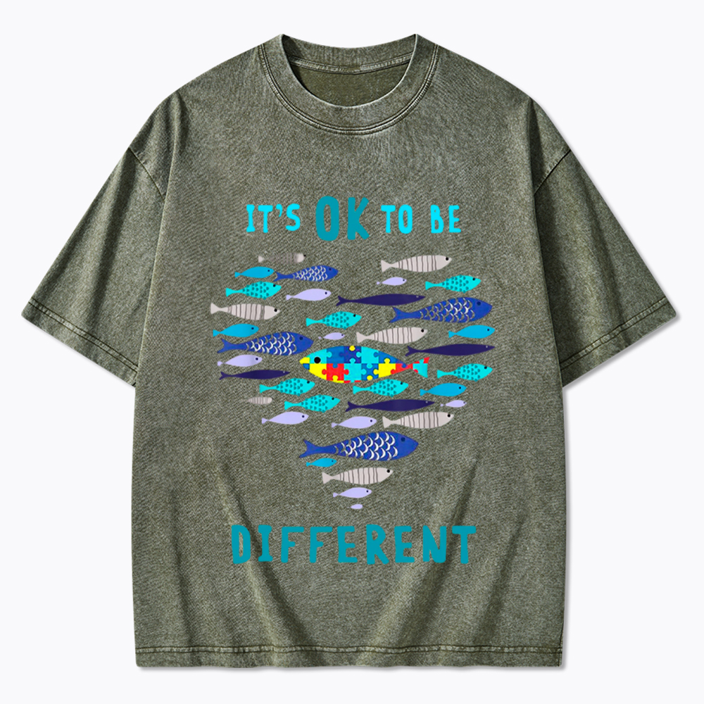 It's OK to Be Different Washed T-Shirt