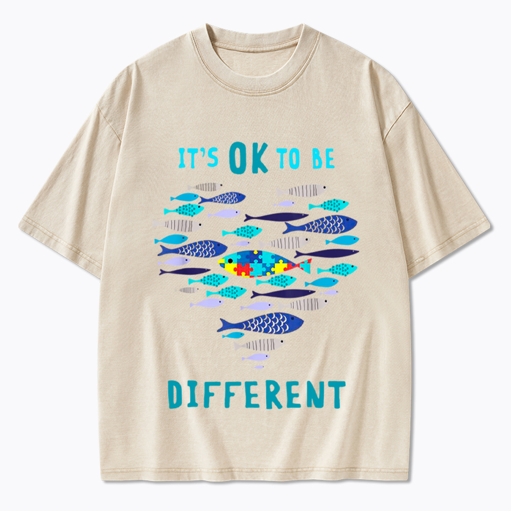 It's OK to Be Different Washed T-Shirt