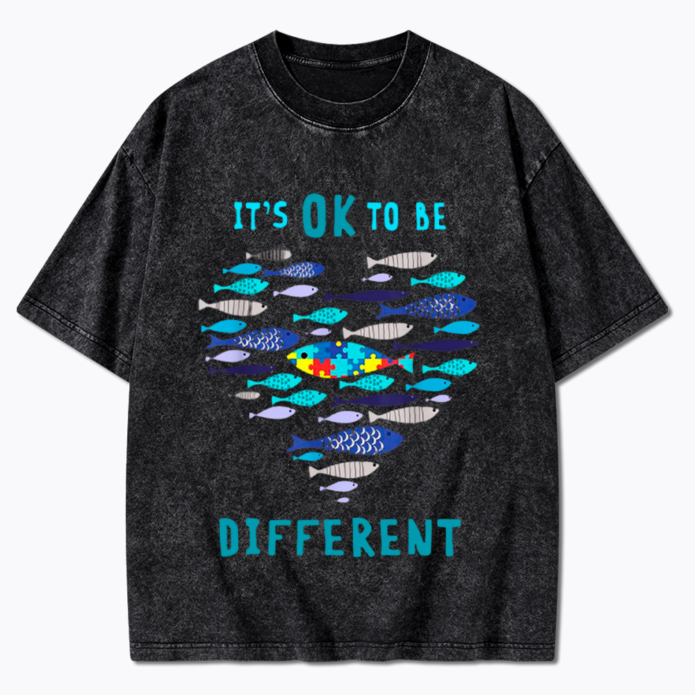 It's OK to Be Different Washed T-Shirt