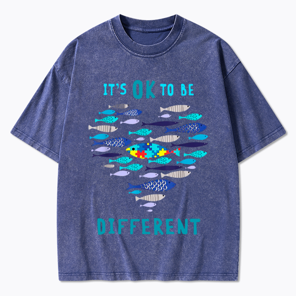 It's OK to Be Different Washed T-Shirt