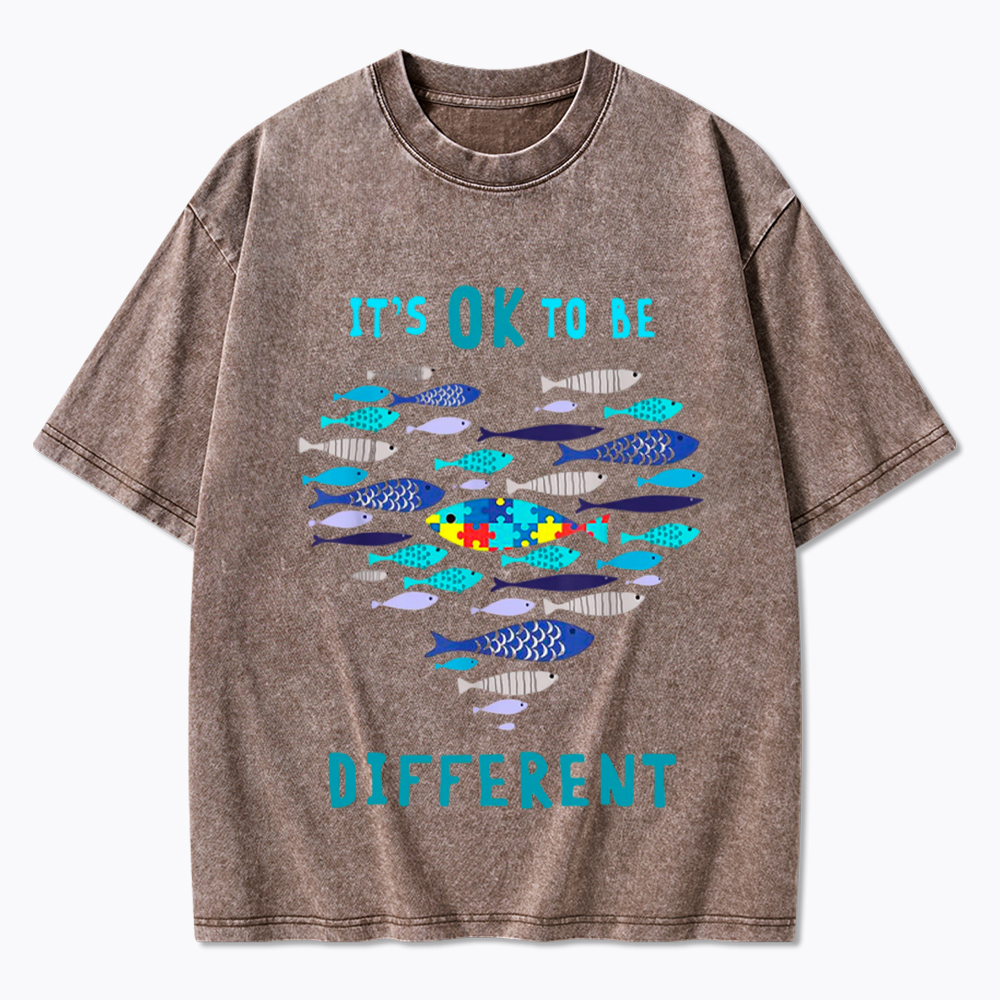 It's OK to Be Different Washed T-Shirt