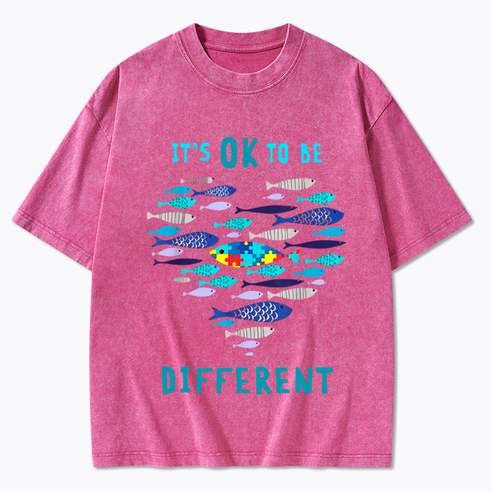 It's OK to Be Different Washed T-Shirt