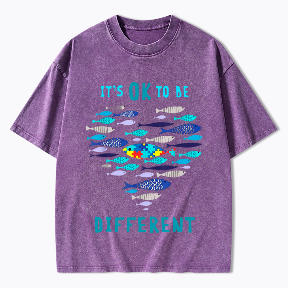 It's OK to Be Different Washed T-Shirt