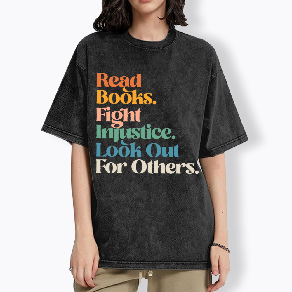 Read Banned Books Social Justice Washed T-Shirt