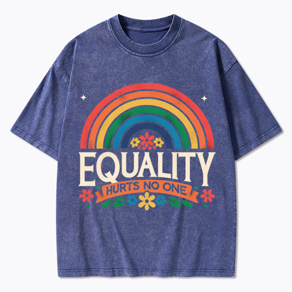 Equality Hurts No One Rainbow Pride Washed T-Shirt