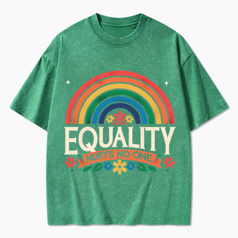 Equality Hurts No One Rainbow Pride Washed T-Shirt