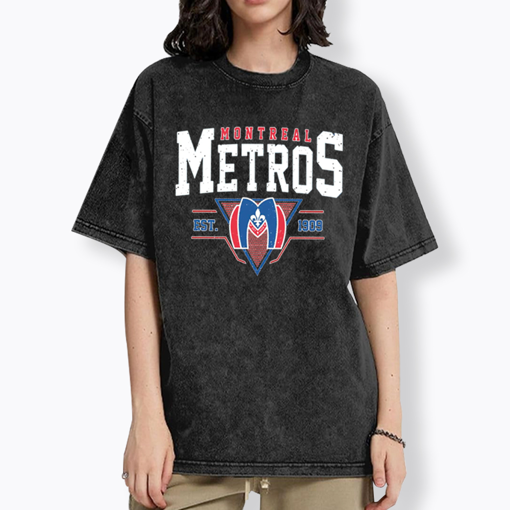Montreal Metros Hockey Washed T-Shirt