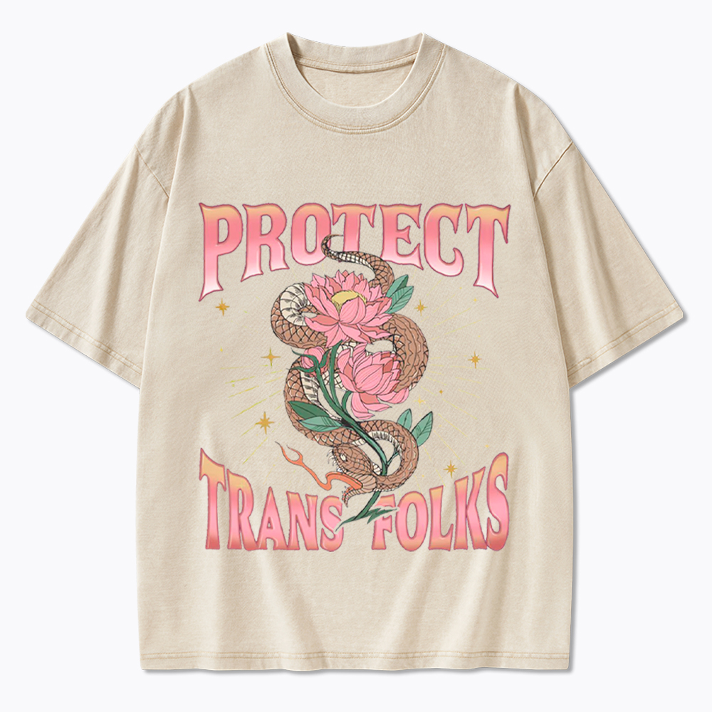 Protect Trans Folks Washed T-Shirt