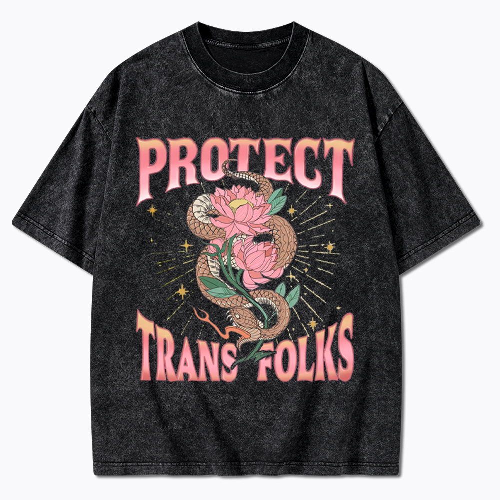 Protect Trans Folks Washed T-Shirt