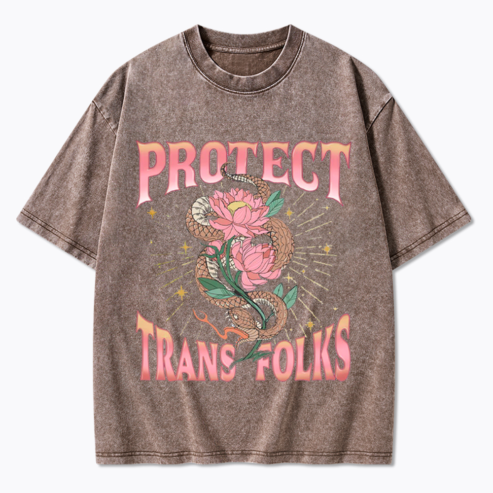 Protect Trans Folks Washed T-Shirt