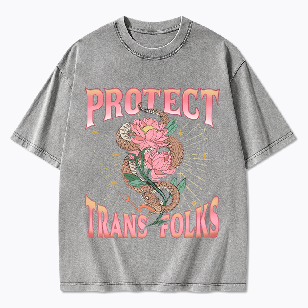 Protect Trans Folks Washed T-Shirt