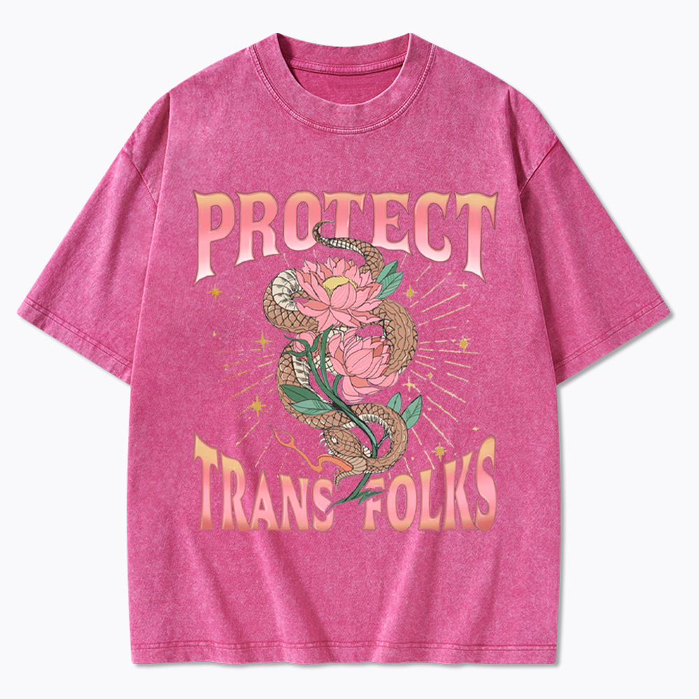 Protect Trans Folks Washed T-Shirt