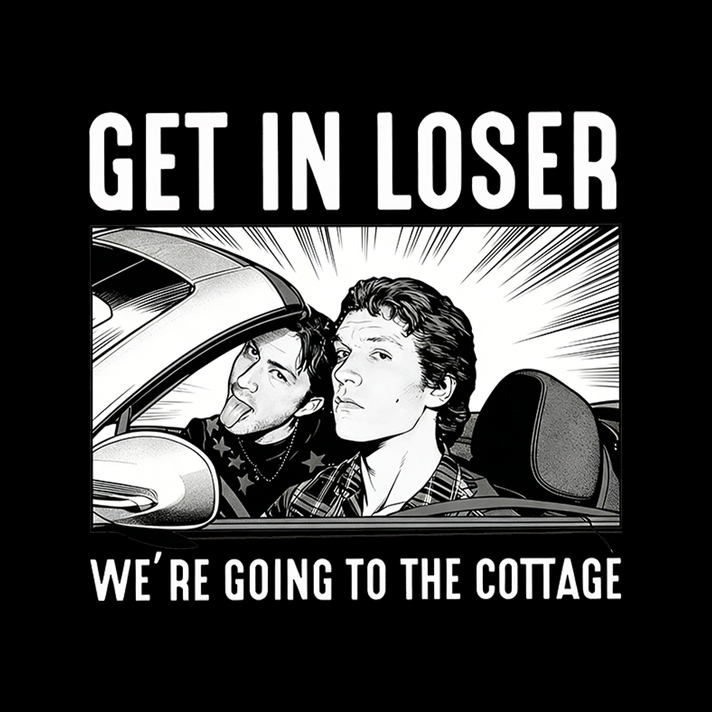 Get In Loser We're Going To The Cottage Kids Washed T-Shirts