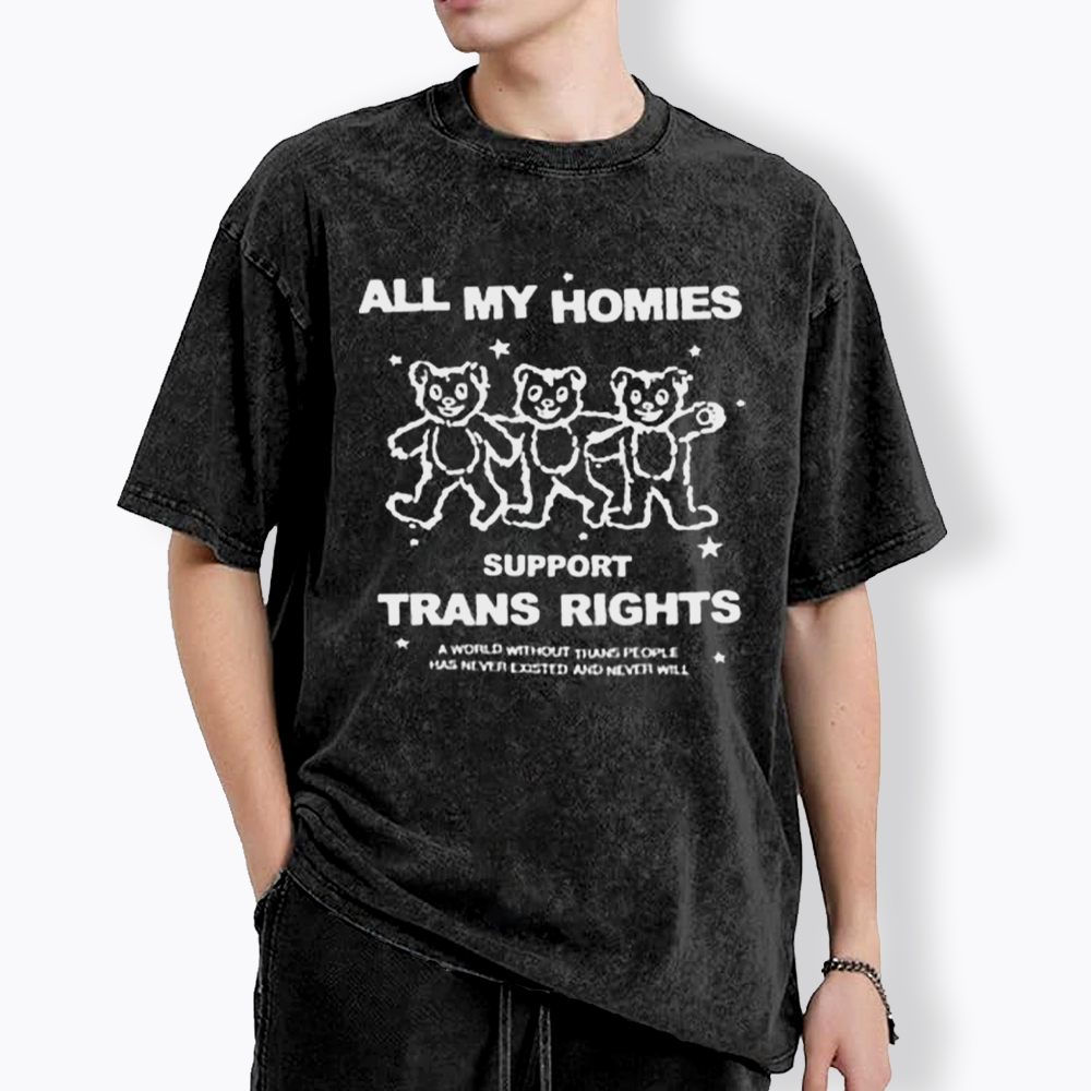 Respect Trans Rights Washed T-Shirts