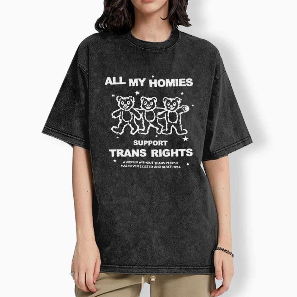 Respect Trans Rights Washed T-Shirts