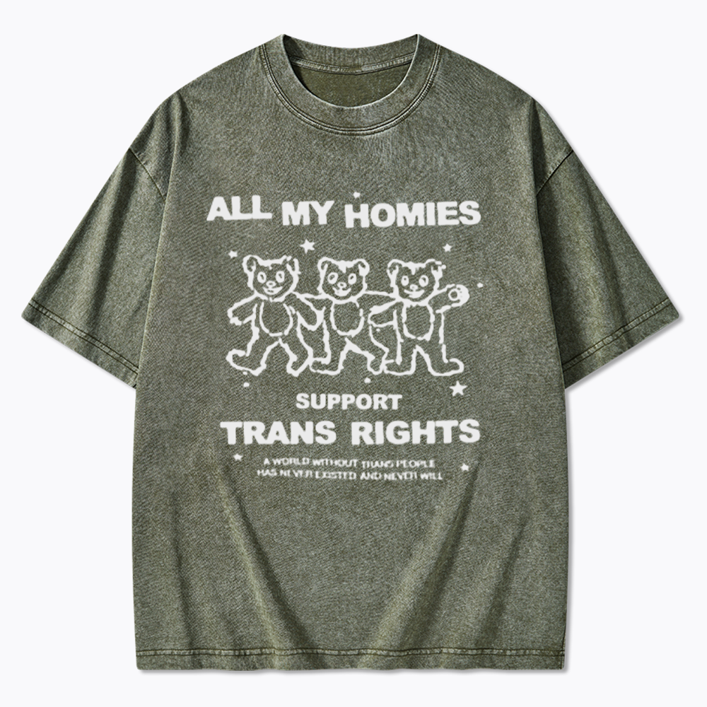 Respect Trans Rights Washed T-Shirts