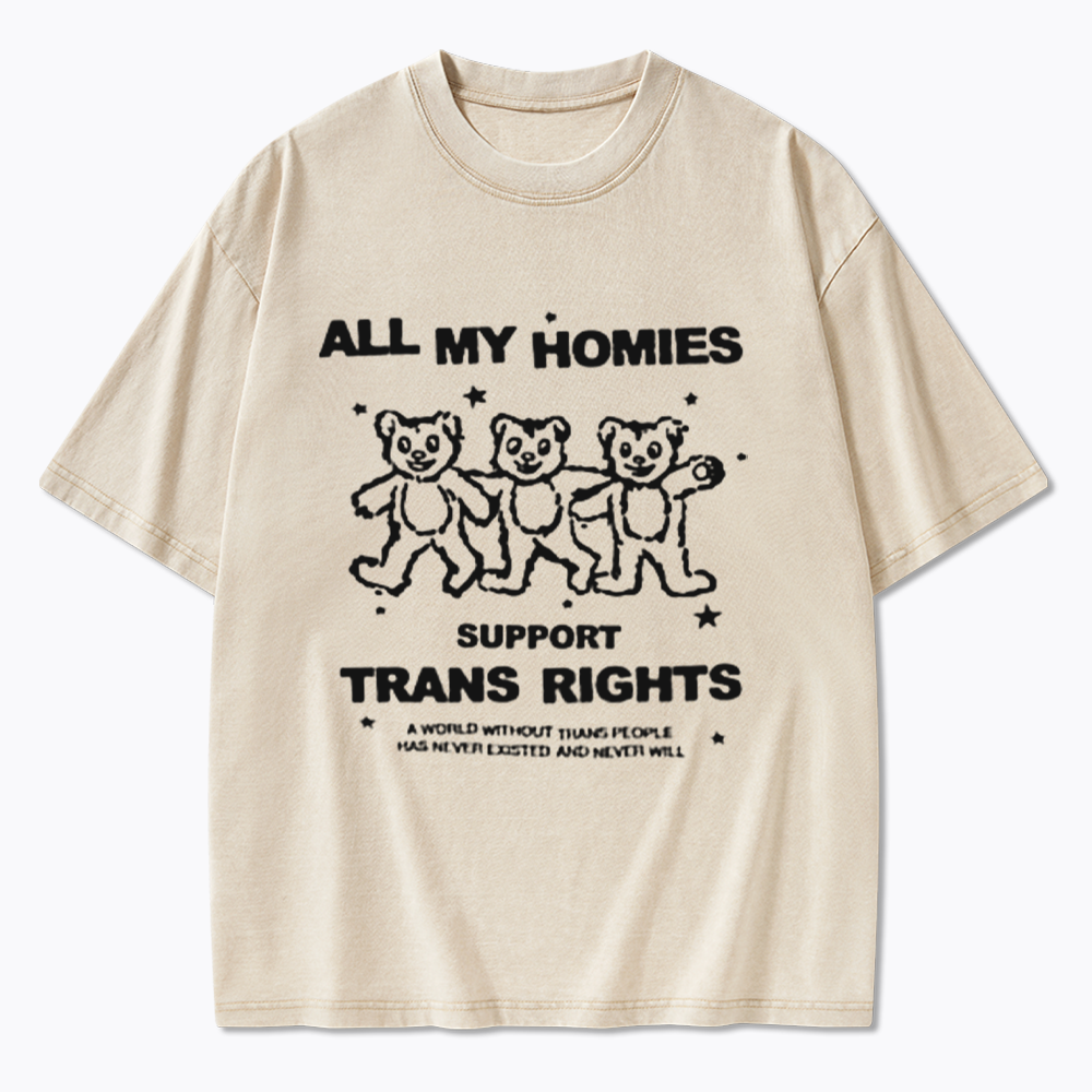 Respect Trans Rights Washed T-Shirts
