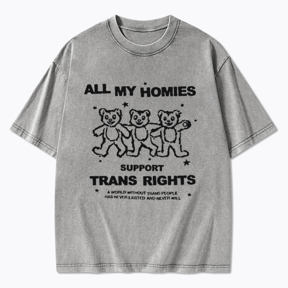 Respect Trans Rights Washed T-Shirts