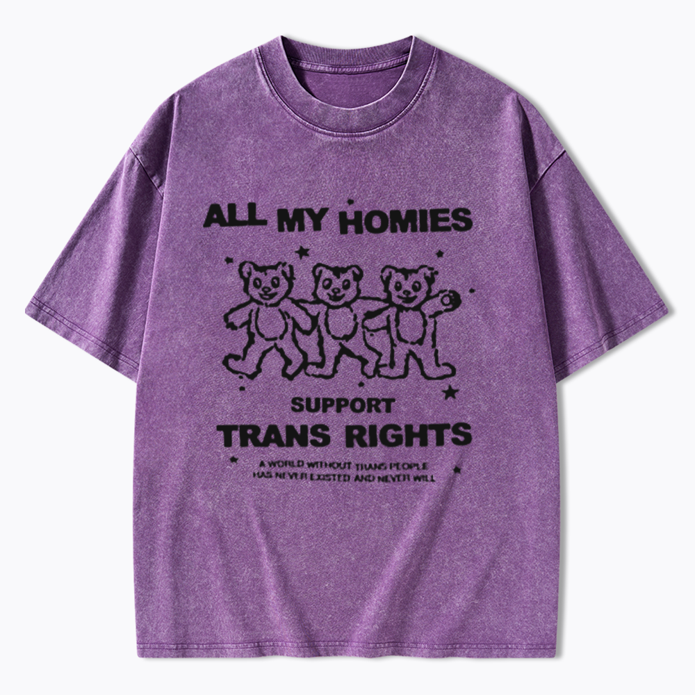 Respect Trans Rights Washed T-Shirts