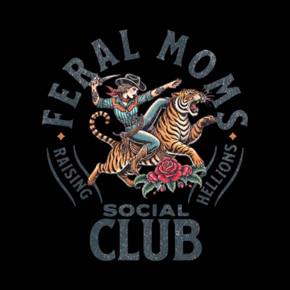 Feral Moms Social Club Washed T-Shirts