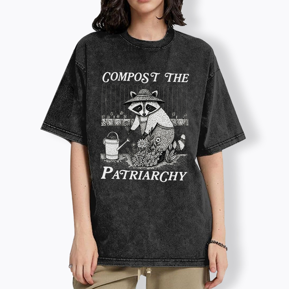 Compost the Patriarchy Feminist Washed T-Shirt