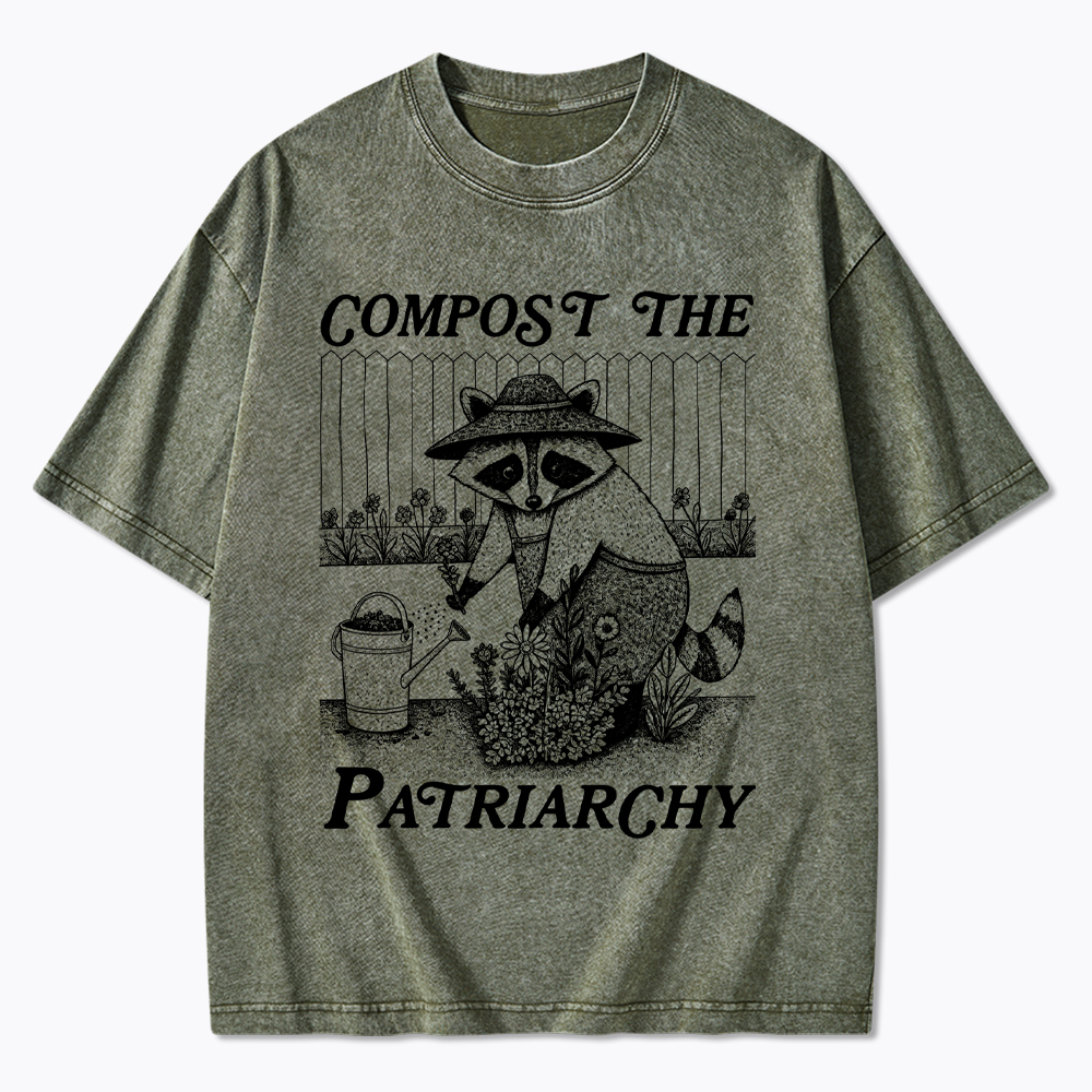 Compost the Patriarchy Feminist Washed T-Shirt