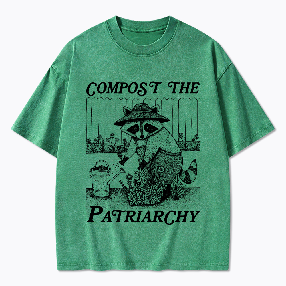 Compost the Patriarchy Feminist Washed T-Shirt