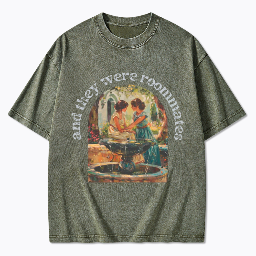 Lesbian And They Were Roommates Washed T-Shirt
