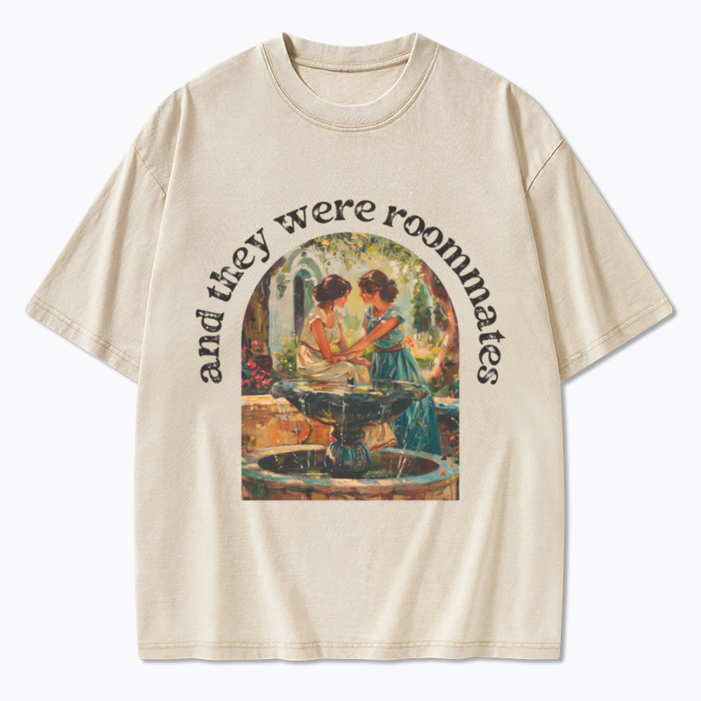 Lesbian And They Were Roommates Washed T-Shirt