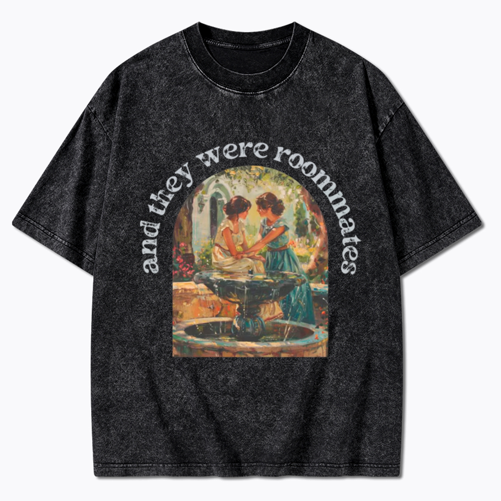 Lesbian And They Were Roommates Washed T-Shirt