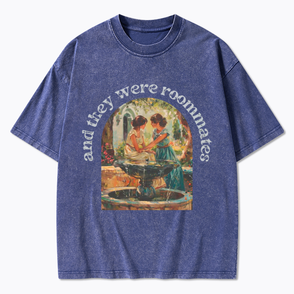 Lesbian And They Were Roommates Washed T-Shirt