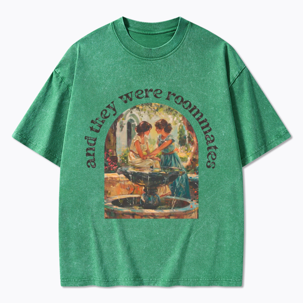 Lesbian And They Were Roommates Washed T-Shirt