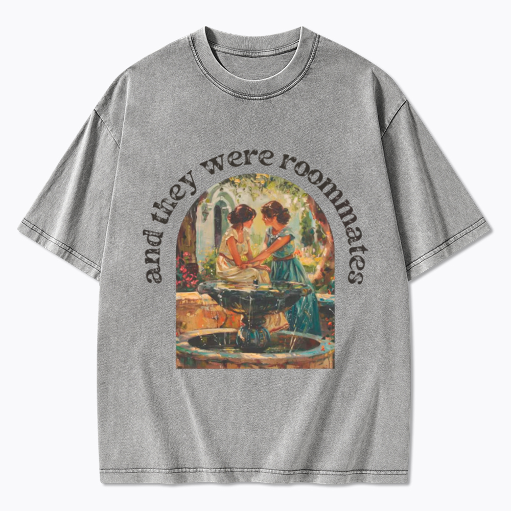 Lesbian And They Were Roommates Washed T-Shirt