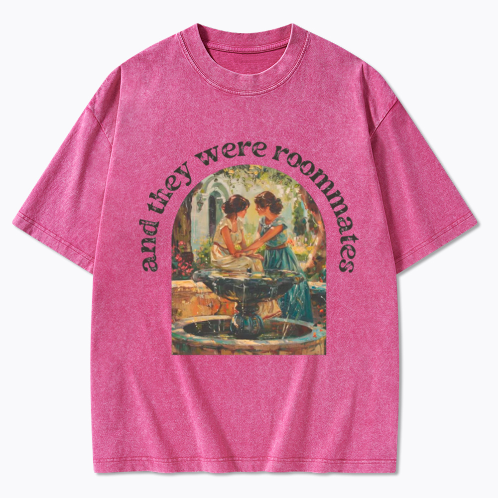 Lesbian And They Were Roommates Washed T-Shirt