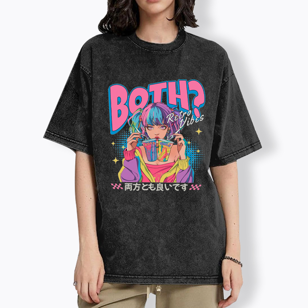 Bisexual Pride Why Not Both Washed T-Shirt