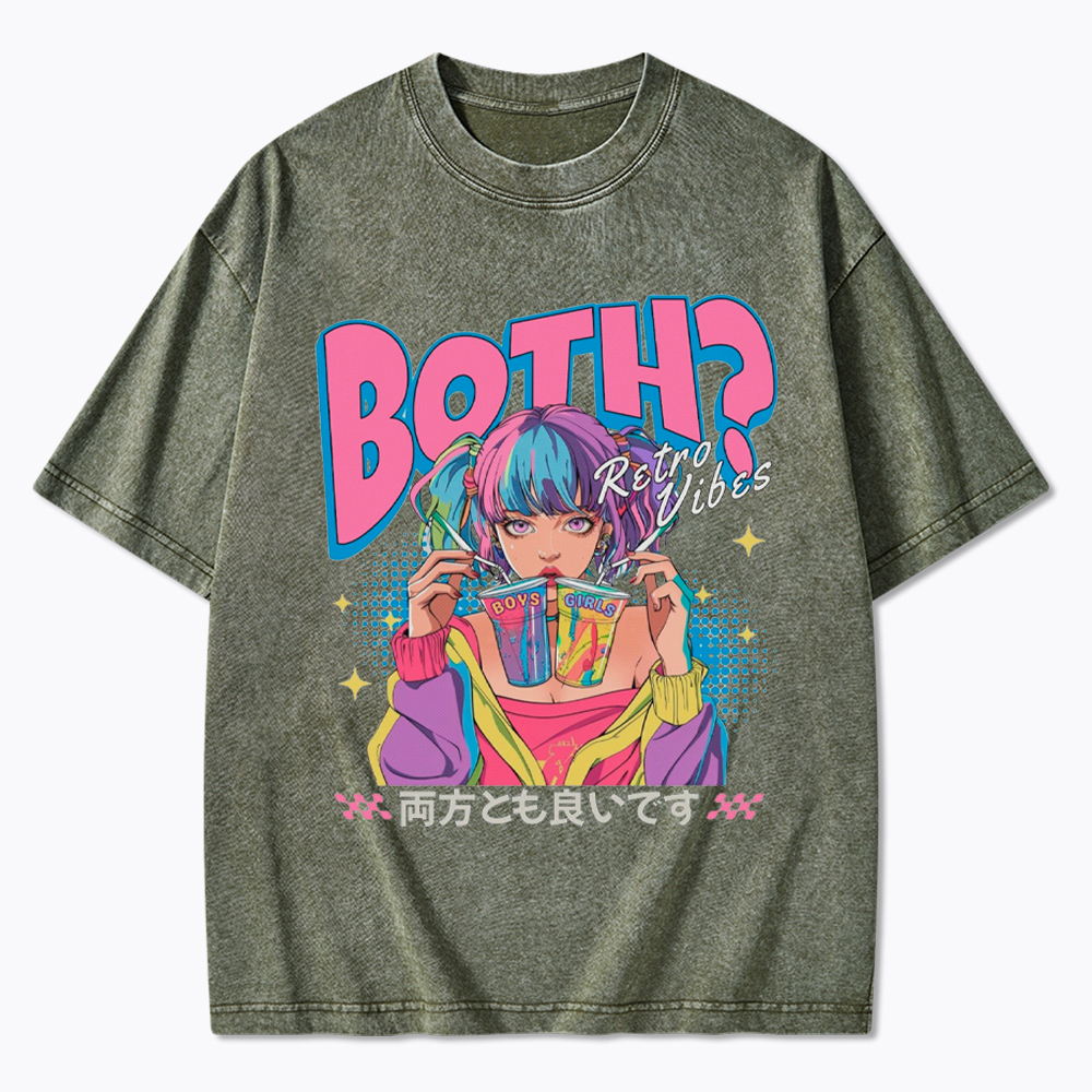 Bisexual Pride Why Not Both Washed T-Shirt