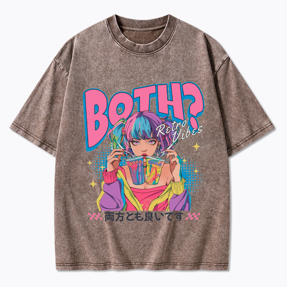 Bisexual Pride Why Not Both Washed T-Shirt