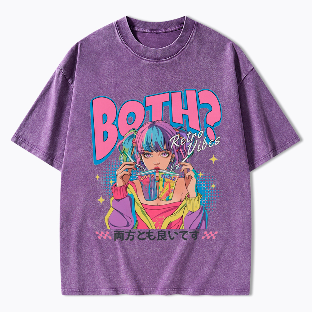 Bisexual Pride Why Not Both Washed T-Shirt