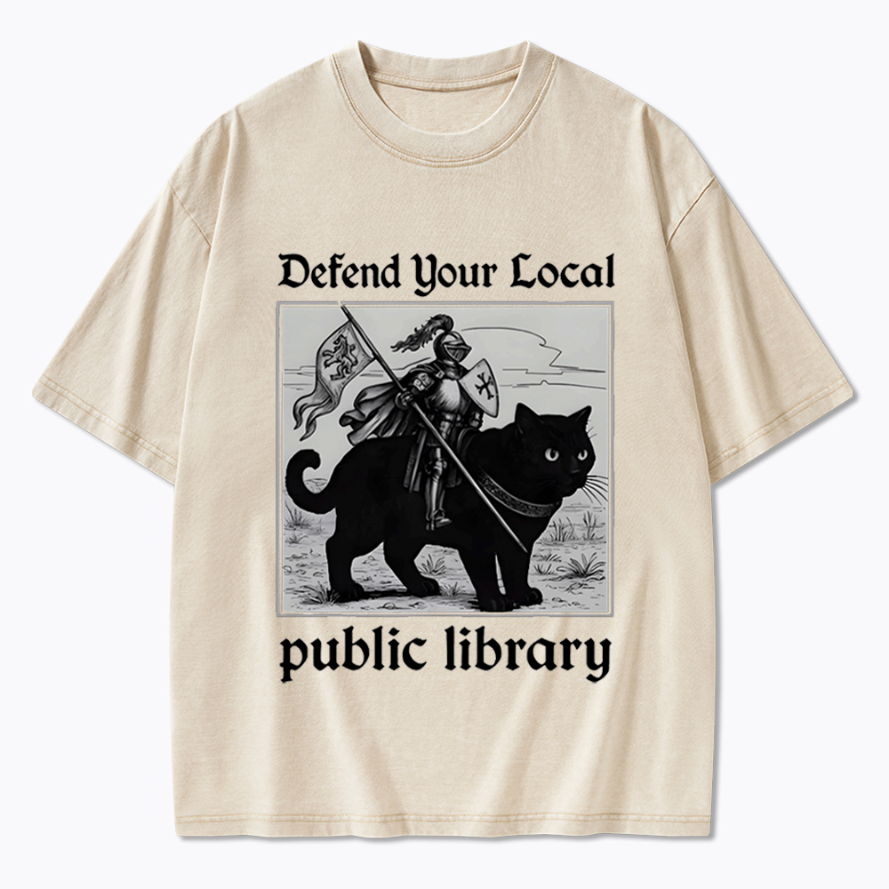 Defend Your Local Public Library Washed T-Shirt
