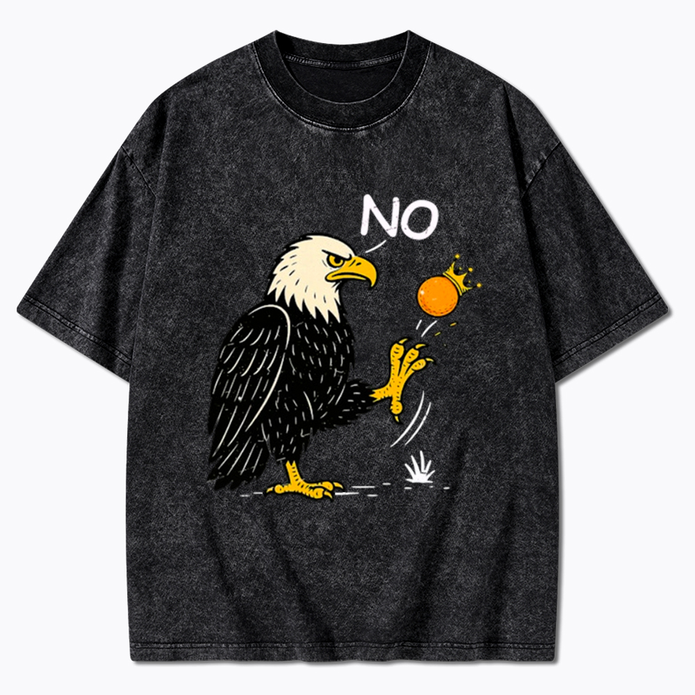 Funny No Kings Washed T-Shirt