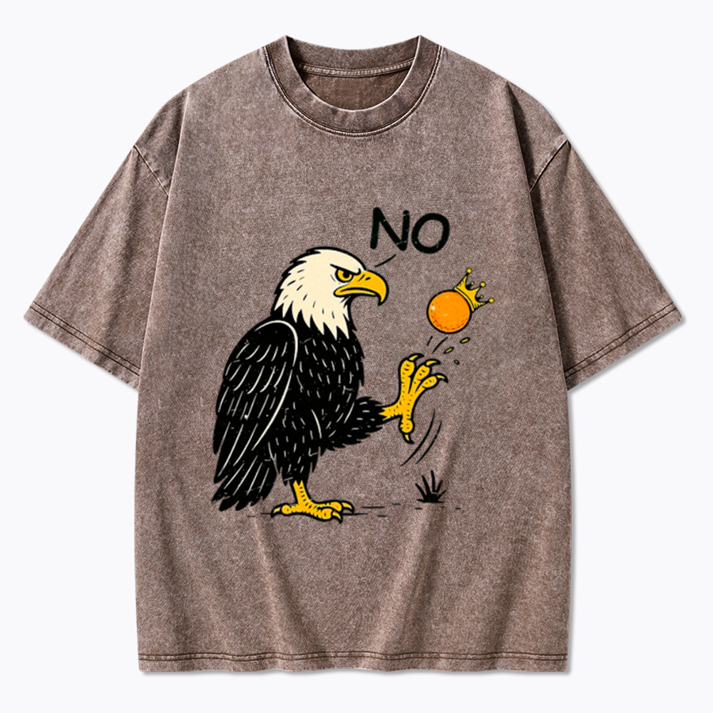 Funny No Kings Washed T-Shirt