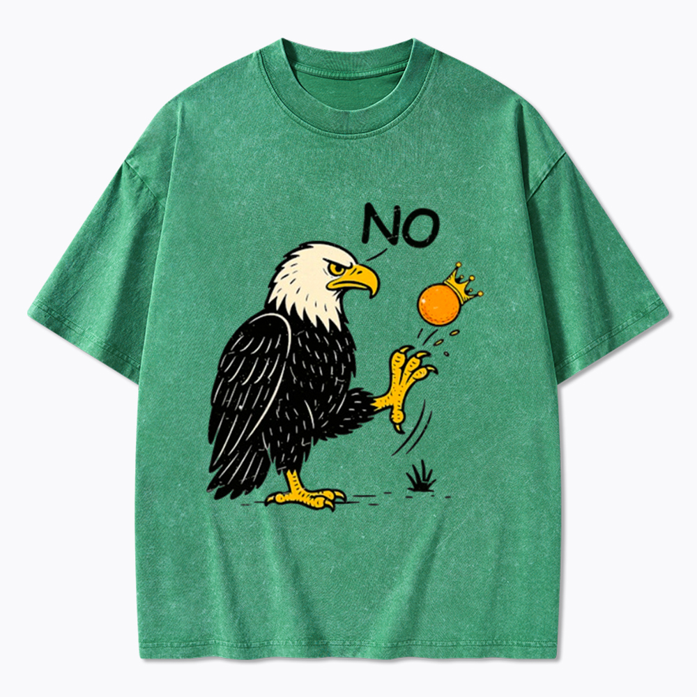 Funny No Kings Washed T-Shirt