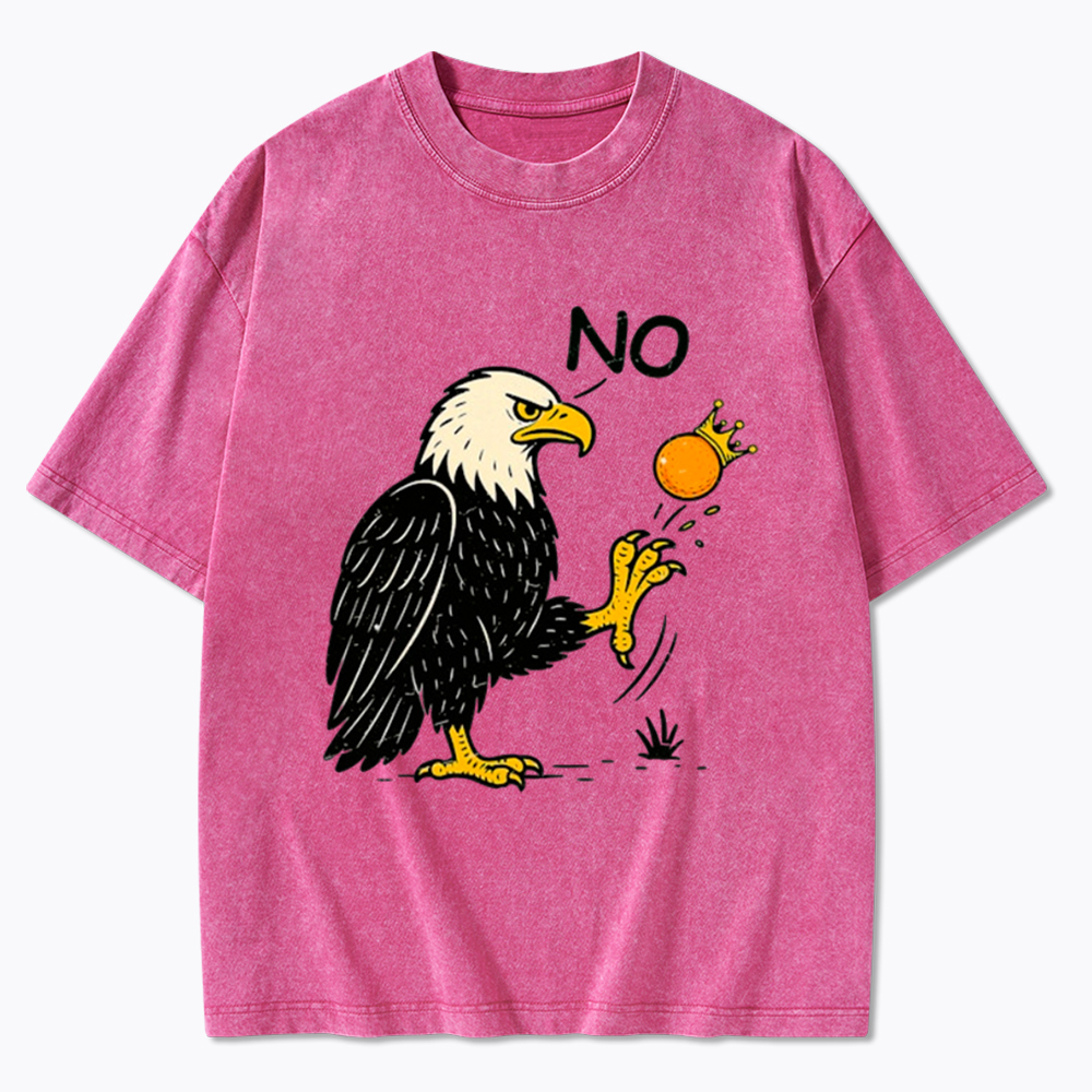 Funny No Kings Washed T-Shirt
