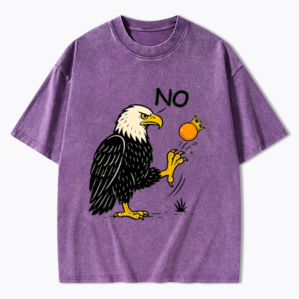Funny No Kings Washed T-Shirt