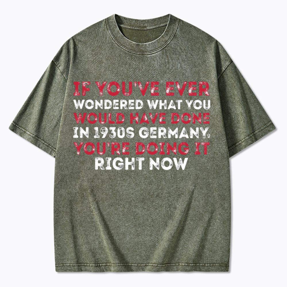 1930s Germany If You Wondered Statement Washed T-Shirt