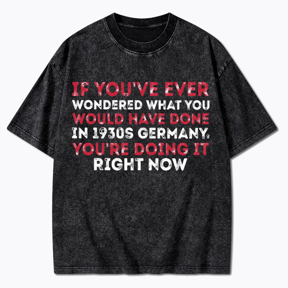 1930s Germany If You Wondered Statement Washed T-Shirt