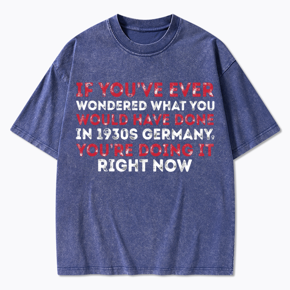 1930s Germany If You Wondered Statement Washed T-Shirt