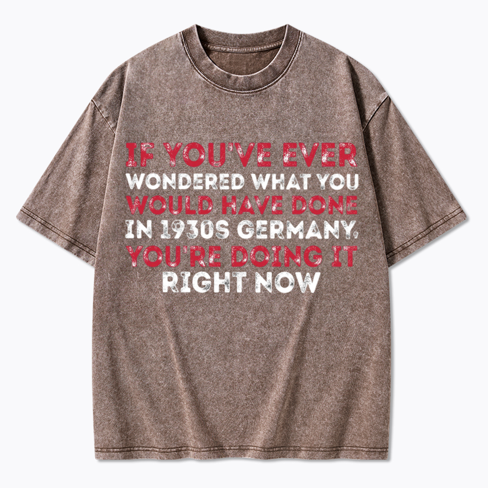1930s Germany If You Wondered Statement Washed T-Shirt